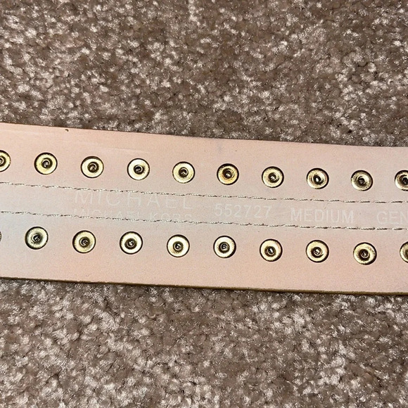 Michael Kors genuine leather belt gold grommets - size medium. T - Picture 5 of 5